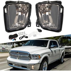 LABLT Driving Fog Lamps Assembly Replacement for RAM 1500 2013 2014 2015 2016 2017 2018 Fog Lights Bumper Right Left Side Replacement for 68104821AC 68104820AC