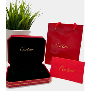 Cartier Bracelet/Watch Empty Case Red Suede Jewelry Box And Gift Bag 