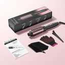 Ionic Thermal Brush, 1.5 Inch Thermal Round Brush, Heated Curling Brushes Makes Hair Smoother Get Natural Curls, 5 Temp Settings, Universal Voltage for Travel, Easy to Use, Rose Gold