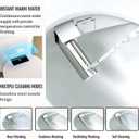 WLJBIDET Bidet Toilet Seat with Remote Control, Electronic Heated Bidet Seat with Adjustable Warm Water and Pressure, Warm Air Drying, Display Screen, Night Light, Slow Closed Toilet Lid, Elongated