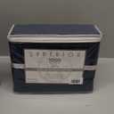 Superior Egyptian Cotton 4 Piece Sheet Set, Luxury 1000 Thread Count, Modern Design, Sustainable Sheets, Ultra-Soft Basics, Solid, Deep Pocket Fitted Sheet, Flat Sheet, Pillowcases, King, Navy Blue