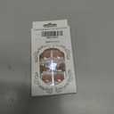 White French Tip Press on Toenails Short Square Fake Toenails Full Cover Pearl 3D White Flower False Toenails Summer Glue on Toenails Reusable Acrylic Toenails Cute Stick on Toenails for Women