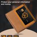 Full-Grain Leather Wallet,Luxuriously marbled Slim Wallet Airtag Wallet, Ridge Wallets,Mens Wallet,Credit Card Holder(Yellow)