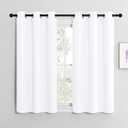 NICETOWN White Window Curtain Panels 50 inch Length, 50% Light Blocking Curtains for Bedroom & Dining Room Window (Set of 2, 42 inches x 50 inches)