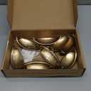 Ravinte 10 Pack 3" Drawer Pulls Champagne Bronze Cabinet Cup Pulls Kitchen Hardware Cabinet Handles Drawer Handles Knobs 3 inch Hole Center