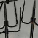 String Light Poles for Outside 4 Pack, 10ft Metal Outdoor String Light Poles for Deck - Ideal for Patio, Garden, Yard, Front Porch Decorations, Black