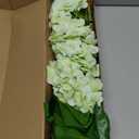 Waipfaru 21" Real Touch Hydrangea Artificial Flowers with Long Stem & Leaves, Full Latex Faux Hydrangea Flowers for Home Decor Party Floral Arrangements Wedding Bouquets Centerpieces, Green 3Pcs