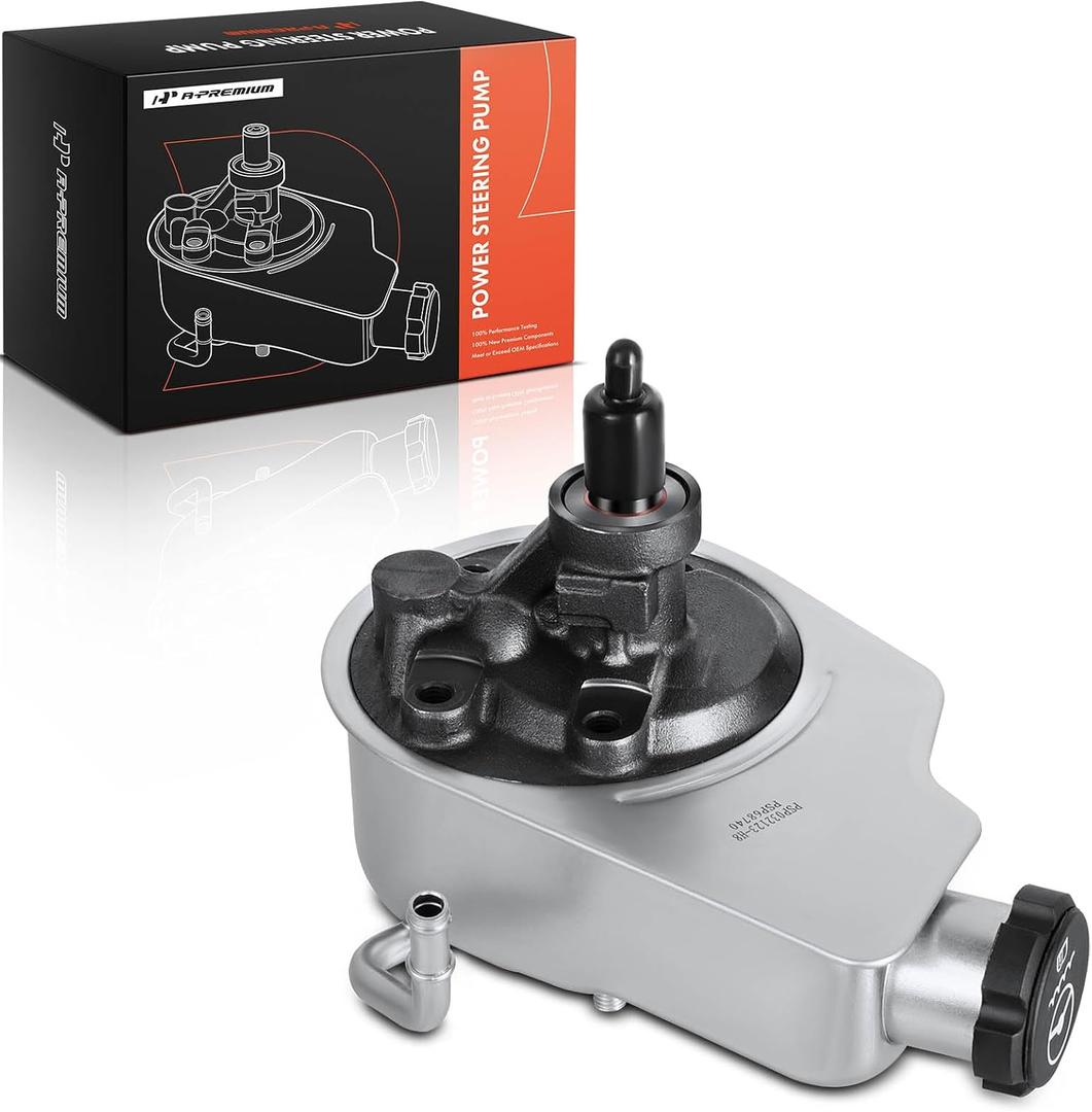 A-Premium Power Steering Pump, with Reservoir, Compatible with Chevrolet & GMC & Cadillac & Hummer - 1996-2014 - Silverado 1500, Suburban 1500, Escalade, Cheyenne, Avalanche 1500, Sierra 1500, Yukon
