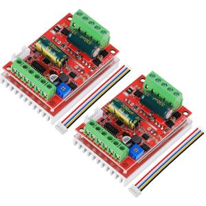 2PCS 6-60V 400W DC Three-Phase Brushless Motor Speed Controller with Hall PWM Motor Control Driver Board 12V 24V 48V with Forward/Reverse/Stop/Brake Function