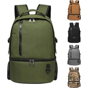 TUGUAN Insulated Cooler Backpack 38 Cans Double Deck Leakproof Lightweight Soft Lunch Backpack Small Cooler Bag Beach Picnic (8901-green)