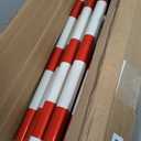 Huwena 24 Pcs Retractable Traffic Cone Bar 4 to 7.2 Inch Extendable Barricade Lightweight Expandable Barricade for Traffic Road Parking Lots, Road Construction, Cone Not Include