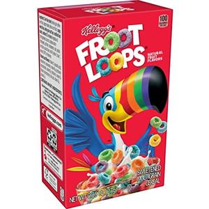 Kellogg's Froot Loops, Breakfast Cereal, Original, .95oz (70 Count), Best By: 07/19/25