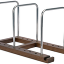 Walnut Wood Vinyl Record Stand, 3-Tier LP Organizer for 75 Records, Adjustable Record Holder for Living Room or Bedroom Decor