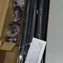 Zeerobee Curtain Rods for Windows 66 to 120, Black Curtain Rod, Adjustable 1 Inch Heavy Duty Outdoor/Indoor Modern Drapery Pole, 32"-120"