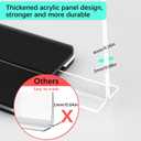 Tomorotec 5-Pack Acrylic Sign Holder 8.5’’x11’’ Vertical, T-Shape Double Sided Desktop Sign Holder, Menu/Document Display Stand for Restaurant, Office, Trade Show Exhibition, Black Base (Portrait)