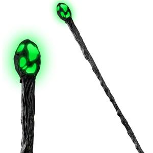 Spooktacular Creations Halloween LED Witch Staff Vintage Cane, Light Up Magic Walking Cane Prop Stick Accessory for Halloween Party Dress Up, Pretend and Play Costume