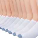 Hanes Men's Socks, X-Temp Lightweight Socks, Low Cut and No Show, 12-Pack (White), Size: 6-12