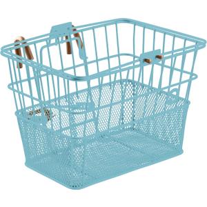 Retrospec Apollo Detachable Front Bike Basket Steel Half-Mesh with Integrated Detachable Hooks and Built-In Handle, Easy Assembly and Portability for Bicycles, One Size
