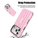 Ufbara Compatible with iPhone 17 Pro Case, Cute Glossy Wavy Stripe Design