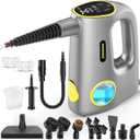 Handheld Pressurized Steam Cleaner for Home 15s HeatUp 3Level Adjustable Steam Cleaner with 14pcs Accessories, MultiSurface Steamer for Cleaning Car Detailing, Tile, Grout, ChemicalFree (Grey)