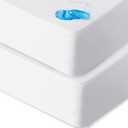 2 Pack Twin Mattress Protector Waterproof, Noiseless & Soft Coverage Mattress Fitted Sheet Twin with Deep Pocket up to 14", Super Breathable & Easy Wash Twin Size Mattress Protector (White)