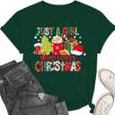 Christmas Shirts for Women Nurse Christmas T-Shirt Xmas Nursing Tee Nurse Vacation Tops (Green9)