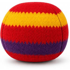 Retro Striped Footbag Professional Sand Filled Kick Ball - Foot Bag for Beginners & Pros, Compact Agility Training & Outdoor Circle Game for Adults and Teens (01-C)