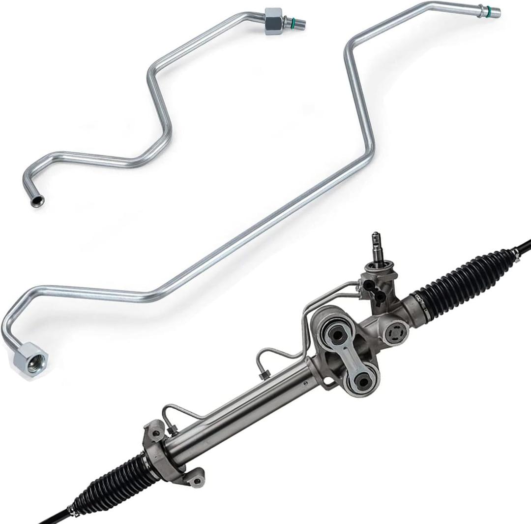 Rack Pinion Transfer Lines Compatible With 2008-2014 Chevrolet Silverado/Tahoe/Suburba/Avalanche, 2008-2014 GMC Sierra/Yukon/Cadillac Escalade ESV, Hard lines on Rack Replacement For#15254059 15254058