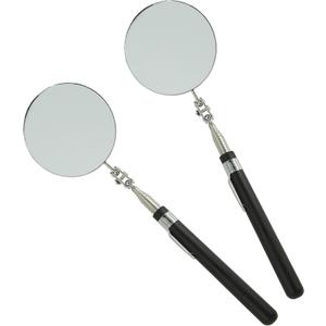 Round Telescopic Inspection Mirror, 85mm Area, Checking Tool for Vehicle, Observing Eyelashes, Mouth and Other Small Parts - Extended Large Mirror (2 PCS)