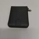 Mens RFID Blocking Zipper Large Dimensions Wallet with 2 ID Windows - Large Capacity Design, 13 Credit Card Slots (Black)