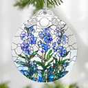 5 x Christmas Ornaments: Stained Glass-Style July Birth Flower Ornament  Christmas Tree Decorations, Holiday Party Gifts, Mother's Day & Birthday Gifts for Women, Mom & Grandma | Birth Flower Gift (November)