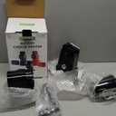 NutriChef 5 in 1 Cheese Grater & Shredder | 5 Different Blades for Thin, Thick, Julienne Strips, Wavy, & Straight Strips | Includes Hand Crank, Strong Suction Base & Storage Container | Black