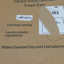 TIPGO 5 Gallon Motion Senor Bathroom Trash Can with Lid, Automatic Garbage Can Touchless, Smart Plastic Waste Basket for Narrow Spaces, Bathroom, Office, Bedroom, Living Room (Black)