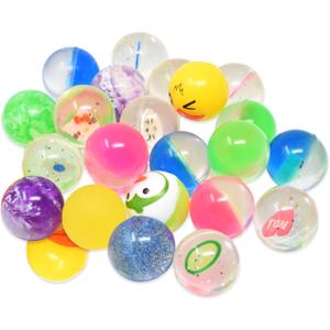 Kiddie Play 25 Bouncy Balls for Kids Party Favors | Bouncy Ball 27mm | Superball Small Rubber Balls for Kids