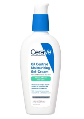 CeraVe Oil Control Moisturizing Gel-Cream, Face Moisturizer for Oily Skin, Niacinamide, Hyaluronic Acid & Oil Absorbing Technology To Rebalance Oily Skin, Non-Comedogenic, Fragrance Free & Oil-Free