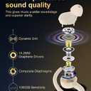 Wireless Earbuds, Bluetooth 5.4 Headphones Sport, Over Ear Buds With ENC Noise Cancelling Mic,48H,Wireless Earphone With Earhooks, Stereo Deep Bass,IP7 Waterproof ear bud for Workout Running,Off White