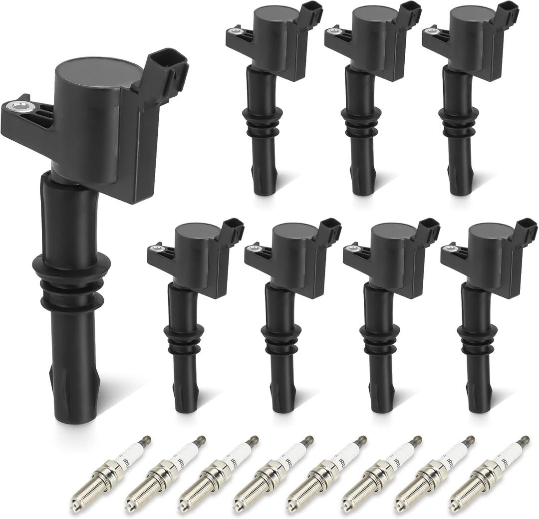 Set of 8 Ignition Coil Pack with 8 Spark Plugs Compatible with 2004-2008 Ford F-150 5.4L, 2005-2008 F-250 F-350 Super Duty Expedition Lincoln Mark LT Navigator 5.4L 6.8L Replace C1541 DG511