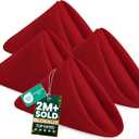 Utopia Home [24 Pack, Red] Cloth Napkins 17x17 Inches, 100% Polyester Hemmed Edges, Washable and Reusable Ideal for Parties, Weddings and Dinners