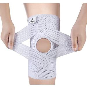 NEENCA Knee Brace for Knee Pain, Compression Knee Support with Air Mesh Fabric, Adjustable Knee Wrap with Side Stabilizers, Ultra-Soft Bandage for Sports, Running, Meniscus Tear, ACL, Arthritis Relief