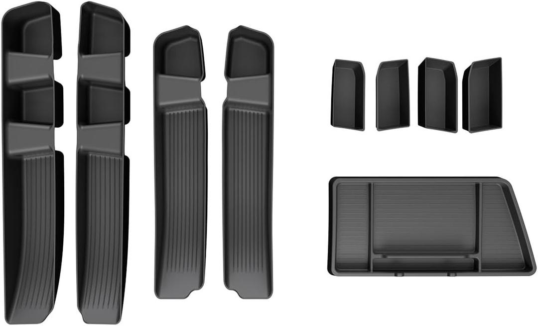 9Pcs Dashboard Storage Organizer Compatible with 2022-2026 Chevy Silverado GMC Sierra 1500 Door Side Storage Box Door Bottom Storage Box Replacement for 2022-2026 Chevy Silverado Accessories