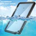 Designed for 2020-2022 iPad Air4/5 10.9 Inch Waterproof Case, IP68 Waterproof 360 Degree Professional Dustproof, Shockproof Case with Lanyard & Stand