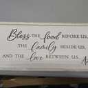 Surfapans Bless the Food Before Us Wall Decor, 32"X12", White