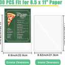 30-Pack 8.5" x 11" Rigid Print Protectors, Transparent Hard Plastic Page Sheet Protectors, Clear Plastic Sleeves for Paper Photo Poster, Protective Covers for Document Certificates