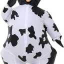Inflatable Cow Costune Blow up Animal Costume for Cosplay Party Halloween Suit Parade Carnival Outfit, Large(150cm-190cm)