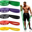 Resistance Bands for Working Out, Pull Up Assistance Bands Set for Men & Women,Latex Workout Bands, Eexercise Bands Resistance for Body Stretching,Muscle Training and Physical Therapy (5pcs)