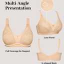 Minimizer Bras for Women Full Coverage No Underwire Plus Size T-Shirt Unlined Bra Skin 100E