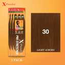 Sensationnel X-pression prestretched braiding hair - 3x braid 58 inch all kanekalon flame retardant synthetic braid for box braids and twists (3 pack, 30 LIGHTAUBURN)