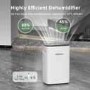 Hogarlabs Dehumidifier for Basement & Bedroom, 52 Pints Dehumidifier with Drain Hose & Auto Humidity Control, Quiet for Home, Garage, Bathroom.