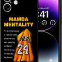 Basketball Legend Player Phone Case for iPhone 16 Case, Compatible with iPhone 16 Case 6.1 inch, Soft Silicone Protective Cover, Anti-Scratch Shockproof Phone Case for Men Boys