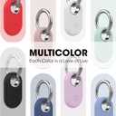 4 Pack Smarttag2 Holder Compatible with Samsung Galaxy SmartTag2, Soft Silicone Case All-Round Protection Against Scratch and Drop, with Keychain Suitable for Keys, Bags, Luggage, and Valuables (Lilac/Blue/Mint Green/Baby Pink)